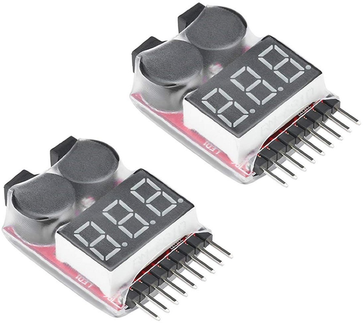 Digitale Lipo Batterij Tester met Alarm en LED-display voor 2-8S Accu's