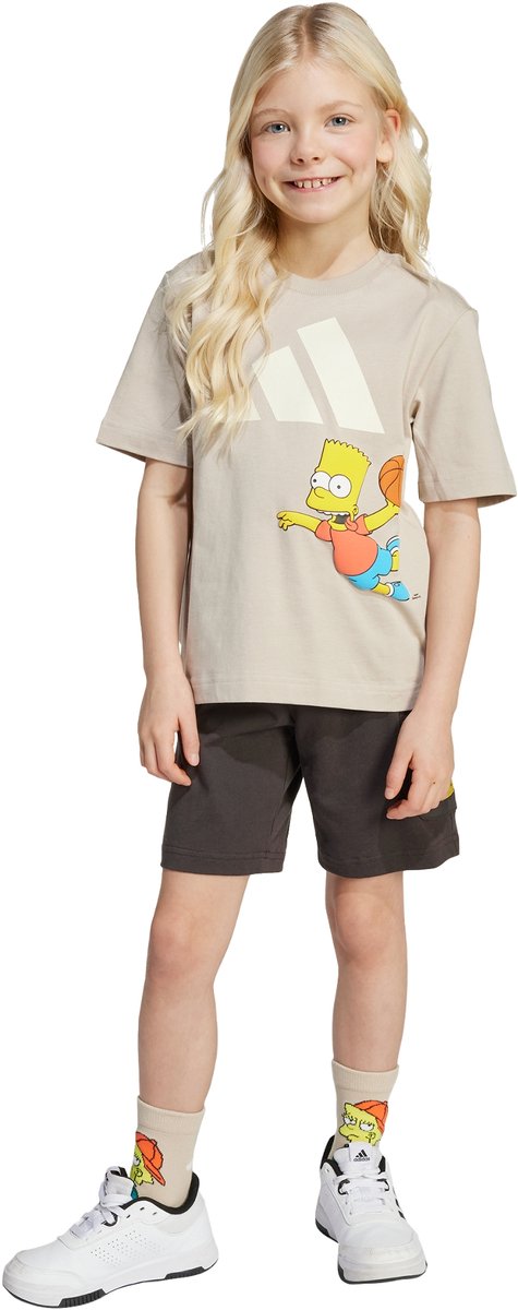 adidas Sportswear De Simpsons T-shirt Set Kids Kinderen Beige