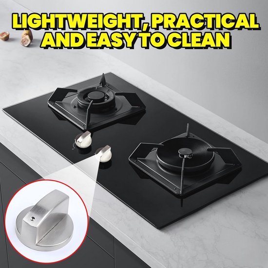 Universele Draaiknoppen voor Oven en Keukenfornuis - 8 Stuks - Zinklegering - 6 mm van Universele — afbeelding 5