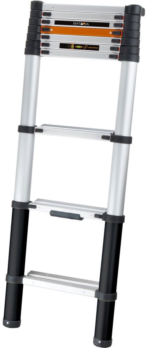 Batavia Telescoopladder 2.93m - Alleen Ladder - Uitgeschoven lengte 2.93m - Werkzame breedte 32cm - Max. werkhoogte 3.93m - Max. belasting 150kg - Ingebouwde hoekindicator - Giraffe Air Pro