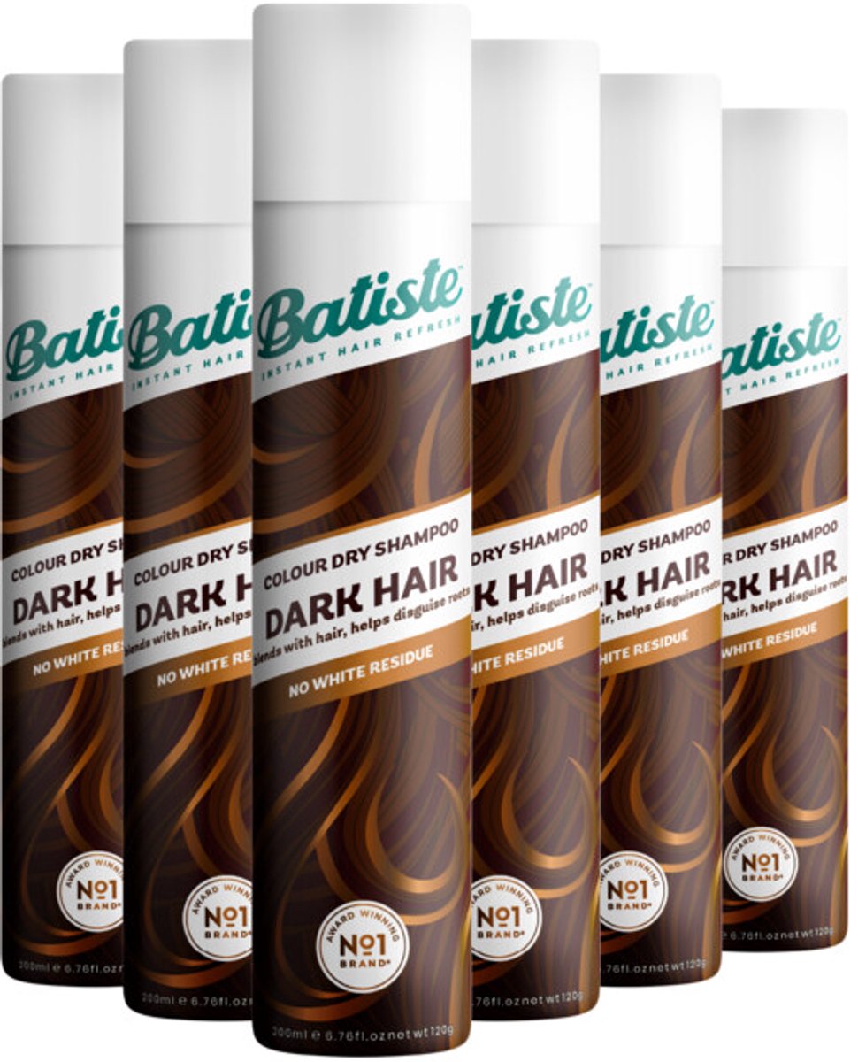 Bol.com Batiste Droogshampoo Hint of Colour Dark - 6 x 200 ml - Voordeelverpakking aanbieding