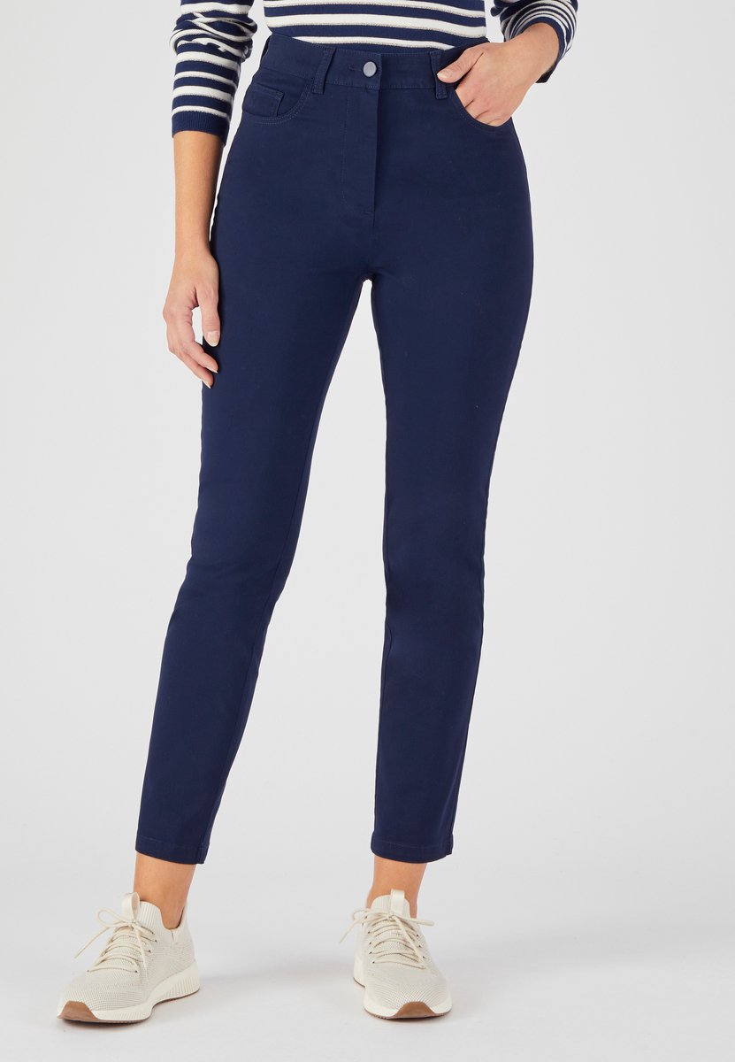 Damart - Perfect Fit Light* 7/8 slim broek van Damart - Dames - Blauw - 44