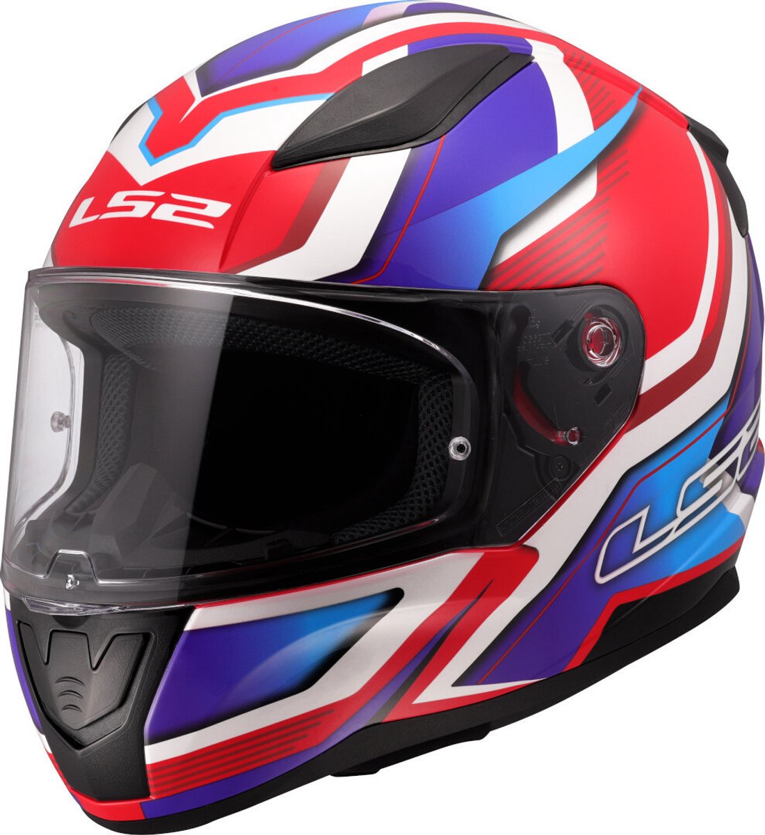 LS2 FF353 Rapid II Flitz Wit Blauw Rood 06 Integraalhelm - Maat S - Helm