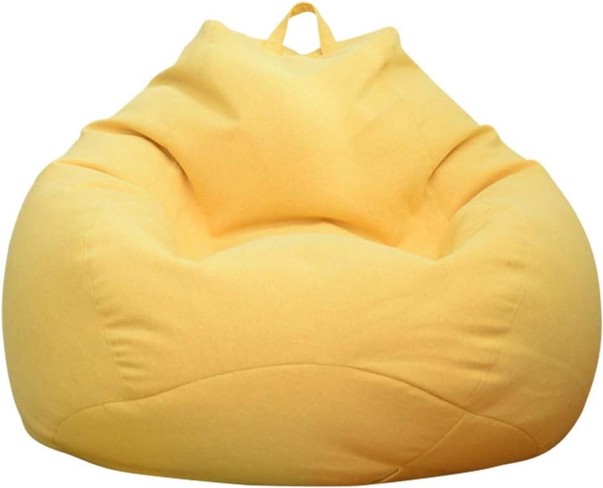 Zitzakhoes in peervorm (zonder vulling!!!) voor woonkamer, grote bank, grote fauteuil of loungestoel - Blauw - Maat L (90 x 80 cm) - Geschikt voor volwassenen en kinderen