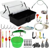 XQMax Viskoffer Set - 115-delige Viskoffer - Visspullen - Kunstaas - Hengelsport - Dobbers - Vis Accessoires - Voor Jong & Oud