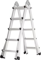Bol.com Telescopische ladder 480cm - Aluminium - Telescoopladder - Vouwladder - 150kg draagkracht aanbieding