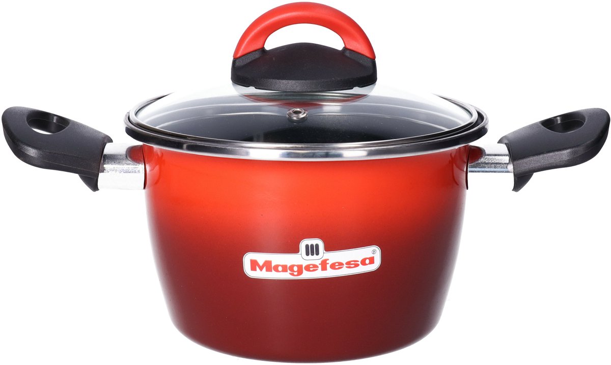 Magefesa Braadpan 235 X 185 X 165 Cm Staal/glas Rood