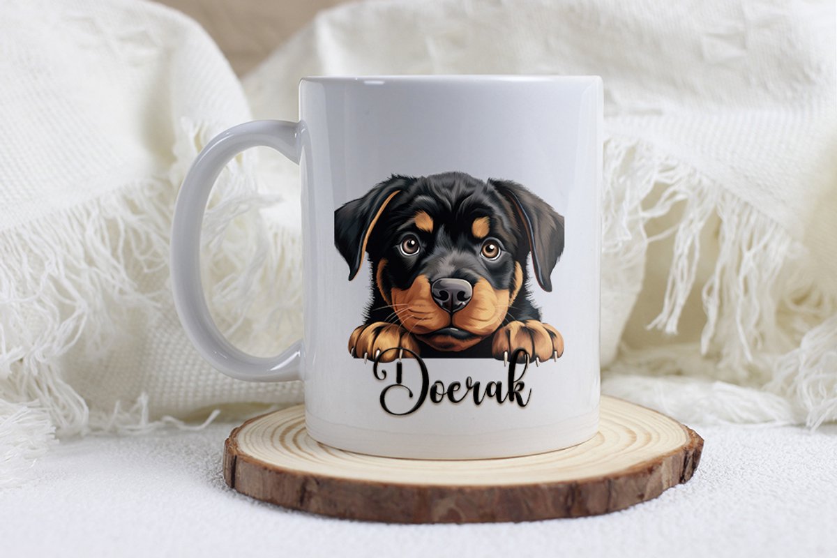 Rottweiler mok met naam