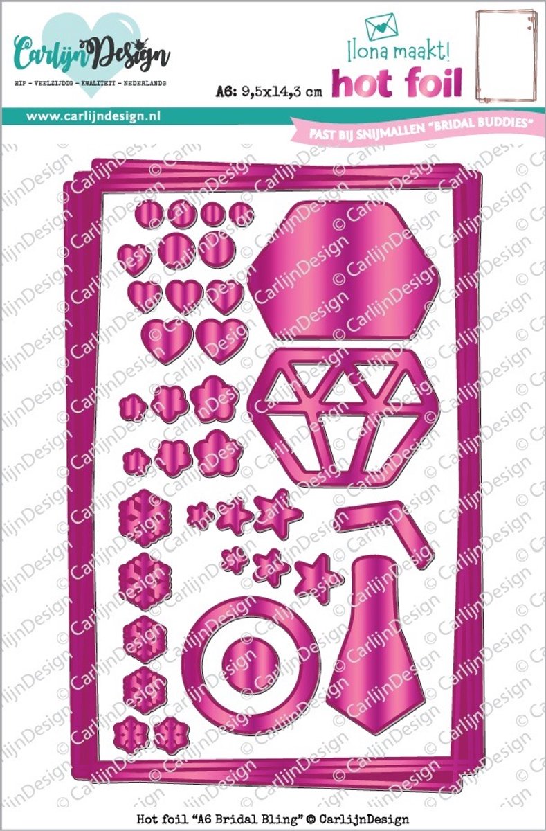 Hot foil A6 Bridal bling