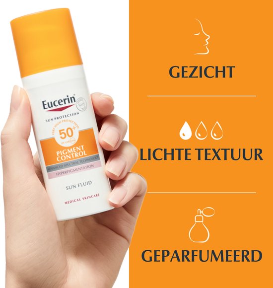 Eucerin Sun Pigment Control Zonnebrand Gezicht - SPF 50+ Zonbescherming voor Pigmentvlekken - 50 ml