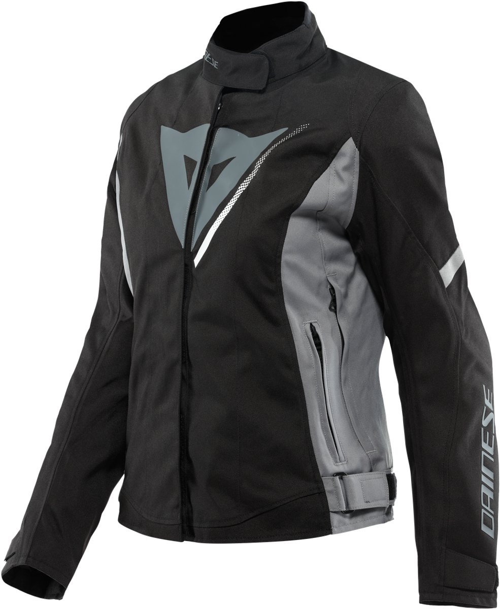Dainese Veloce D-Dry Jas Dames Zwart Houtskool Grijs Wit - Maat 38 - Jas