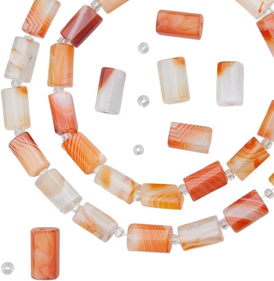 Oranje natuursteen kralen voor sieraden maken