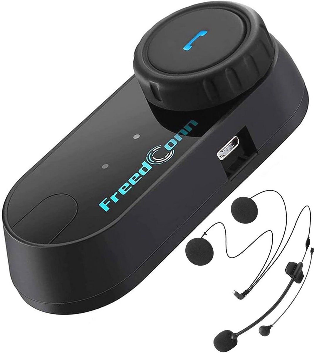 Motorhelm met Bluetooth 5.0 en Intercom, Universeel Communicatiesysteem voor Motorrijders - Waterdicht, Muziek Delen en Handsfree