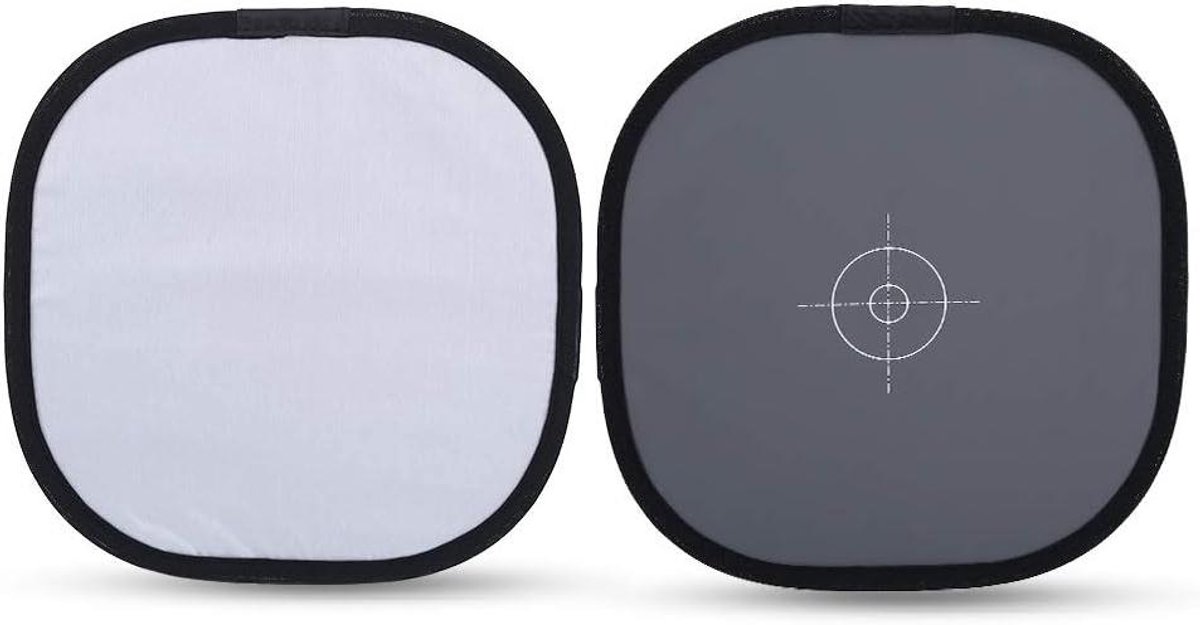 Grijze Witbalans Kaart 1 Pc Dubbelzijdige 30cm Vouwbare 18% Grijze Witbalans Referentiekaart met Etui - Digitale Camera Fotografie Accessoires (30 x 30cm)