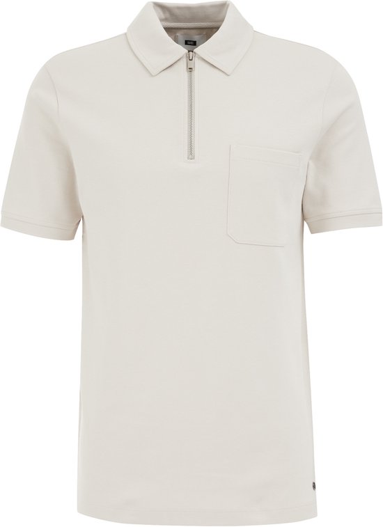 WE Fashion Heren Slim fit poloshirt met rits