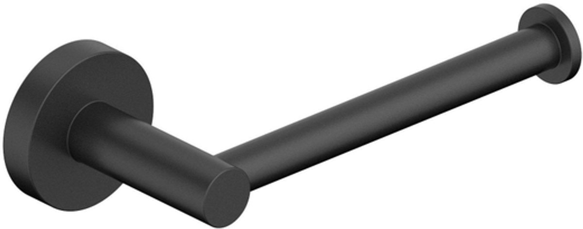 FugaFlow Eccelente Acces Toiletrolhouder - zonder klep - rond - Mat Zwart