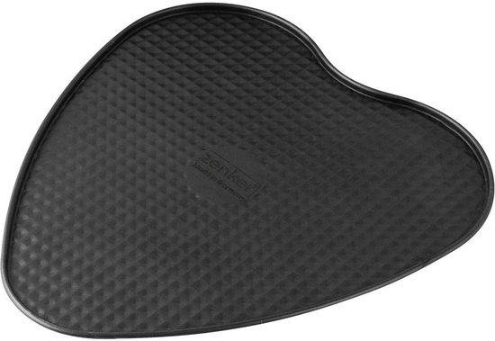 Zenker 7410 Taartvorm, hartvormige taartvorm, hartvormige vorm, bakvorm, scharniervorm, hartvormige bakvorm, hartvormige taartvorm, Staal, 27 x 25 cm