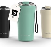 LARS NYSØM - Tasse à Coffee Thermo à emporter 'Rørelse' 500 ml - Sans BPA avec isolation - Avec sangle de transport et couvercle en Tritan - Aqua Turquoise