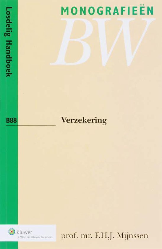 Cover van het boek 'Verzekering / druk 1' van F.H.J. Mijnssen