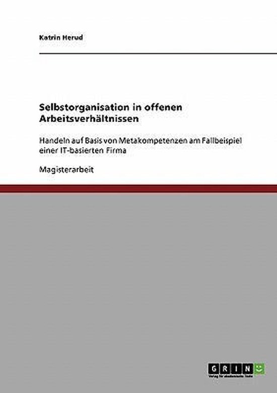 Selbstorganisation in offenen Arbeitsverhaltnissen - cover
