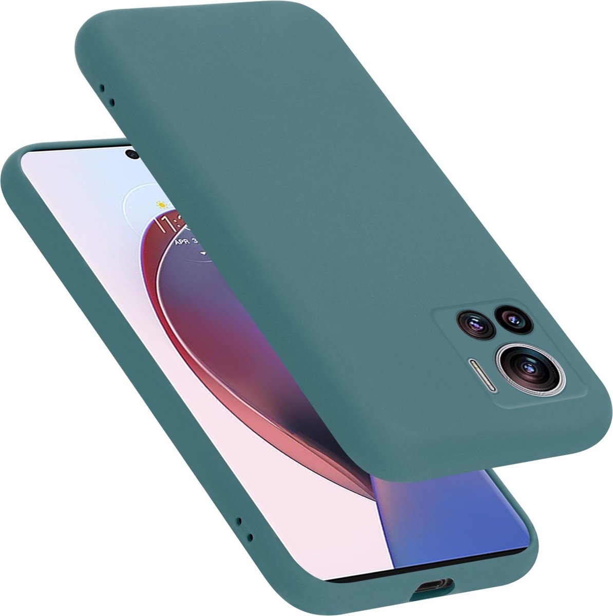 Cadorabo Hoesje geschikt voor Motorola EDGE 30 ULTRA / X30 PRO in LIQUID GROEN - Beschermhoes gemaakt van flexibel TPU silicone Case Cover