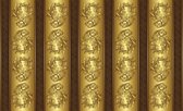 Fotobehang - Vlies Behang - Luxe Gouden Ornament - 368 x 254 cm