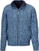 BJØRNSON Viggo Teddy Winter Cardigan Homme - Tricoté par câble - Taille 5XL - Blauw