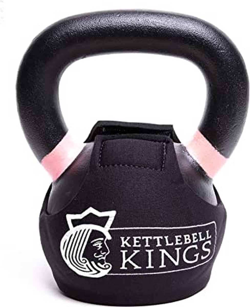 Kettlebell Kings© Poedercoating Kettlebell Wrap - KG - Vloerbeschermer Kettlebell hoes met 3 mm neopreen hoes voor fitness of thuis fitness Kettlebell bescherming (14KG)