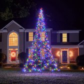 Fairybell LED Kerstboom voor buiten inclusief mast - 4 meter - 640 LEDs - Multi colour
