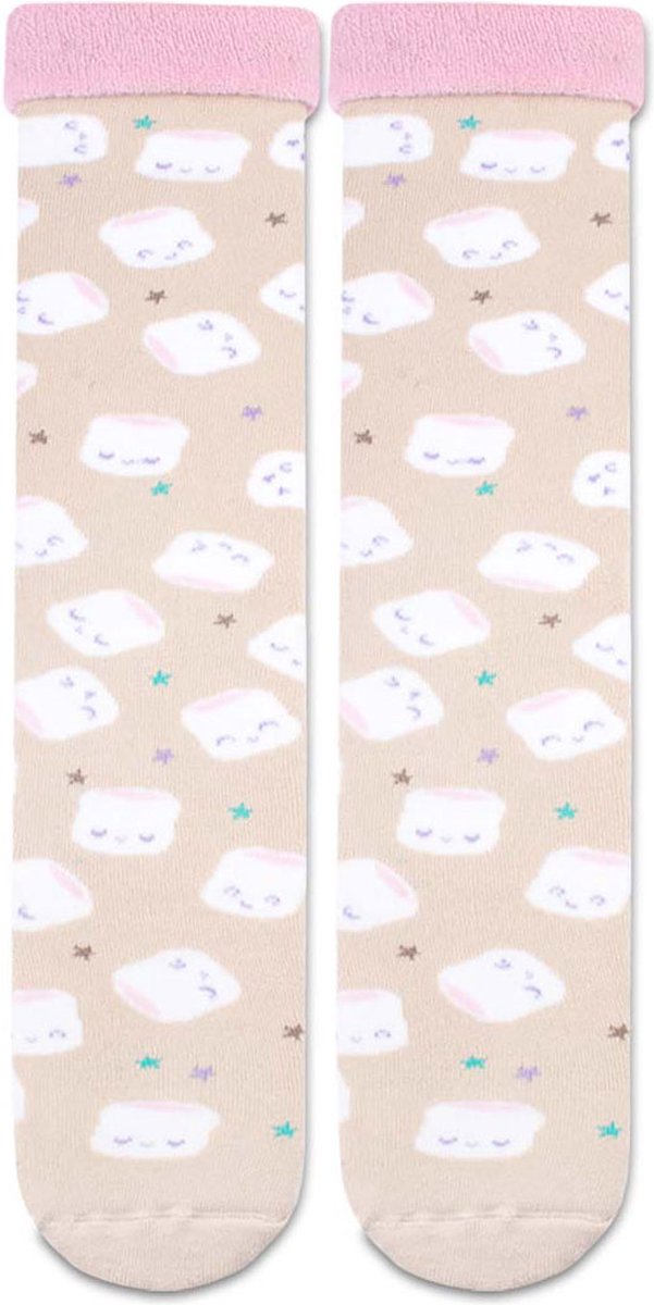 Zooksy Warm winter Terry Sokken - Marshmallows