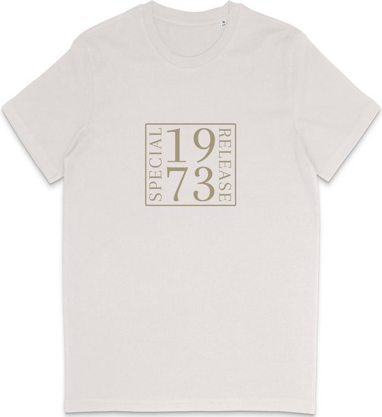 Geboortejaar T Shirt Heren Dames - Speciale Uitgave 1973 - Vintage Wit - Maat XXL