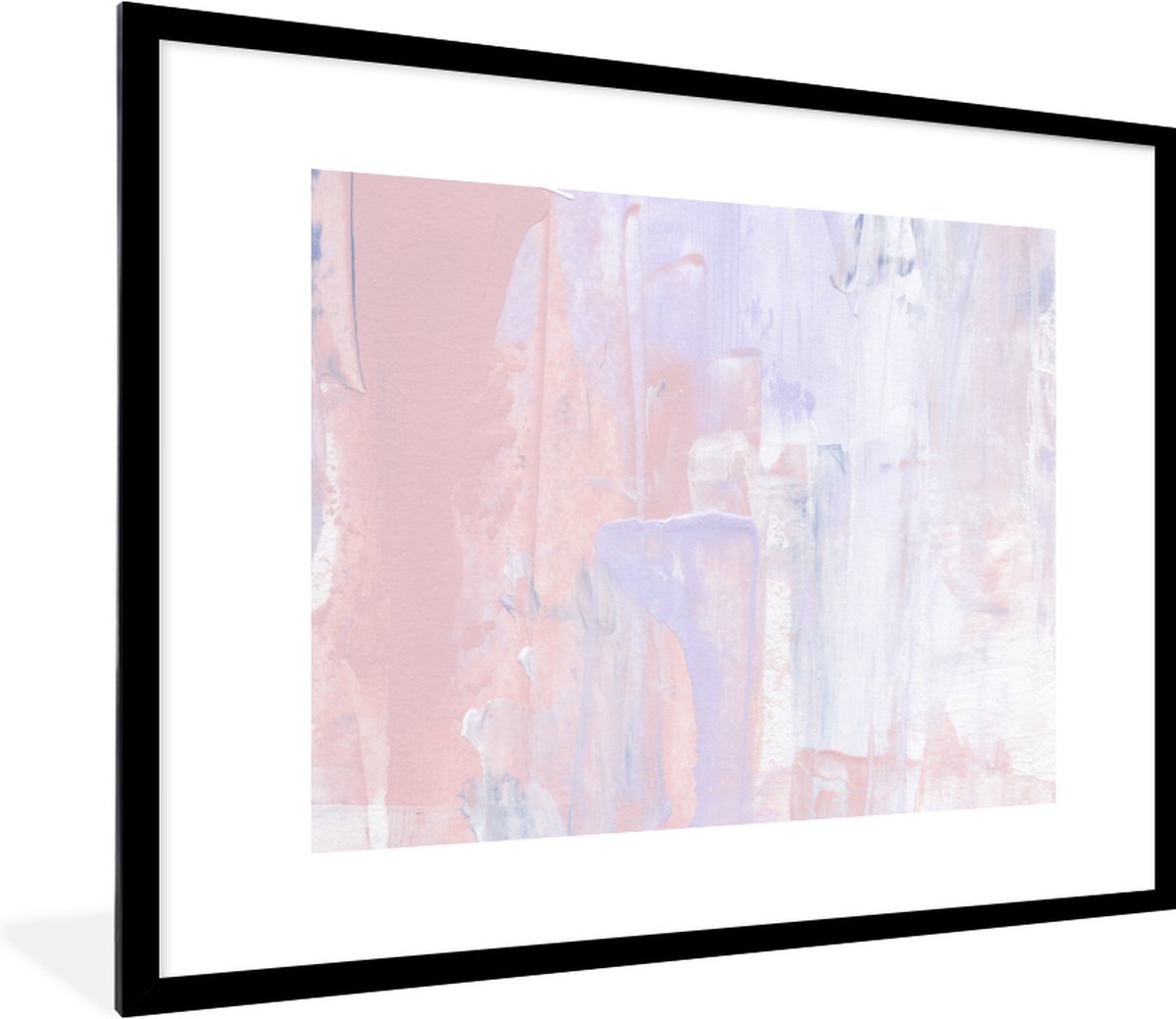 Fotolijst incl. Poster - Verf - Pastel - Design - 80x60 cm - Posterlijst