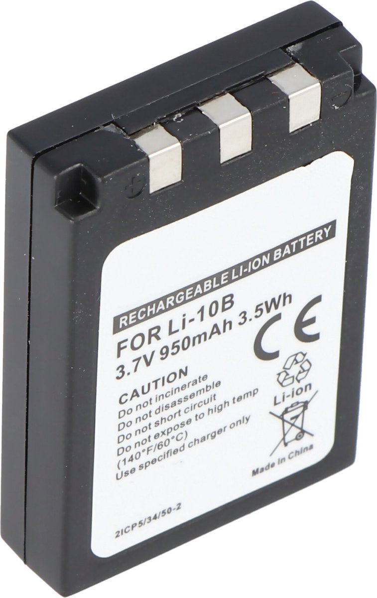 AccuCell-batterij geschikt voor Sanyo DB-L10, 1100mAh