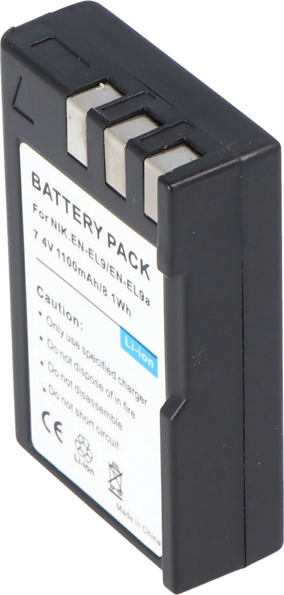 AccuCell-batterij geschikt voor Nikon EN-EL9, -EL9a, -EL9e, D40, D40x