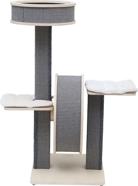 Poteau à gratter stable 4animalz avec roue en bois