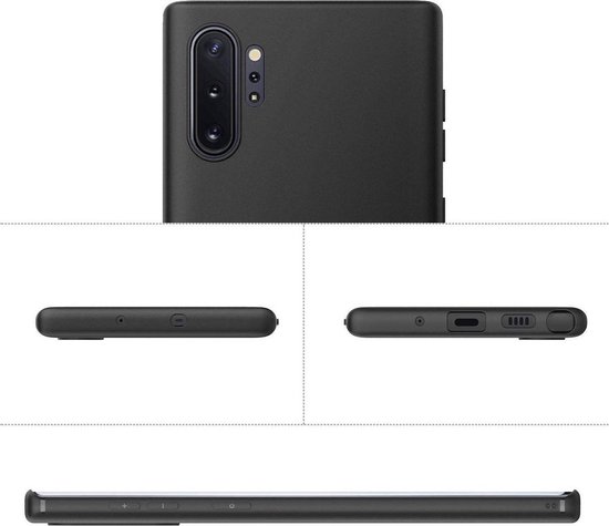 Coque LuxeBass adaptée pour Samsung Galaxy Note 10 Plus - Anti- Scratch - Coque en silicone - Plastique - Coque souple - Zwart