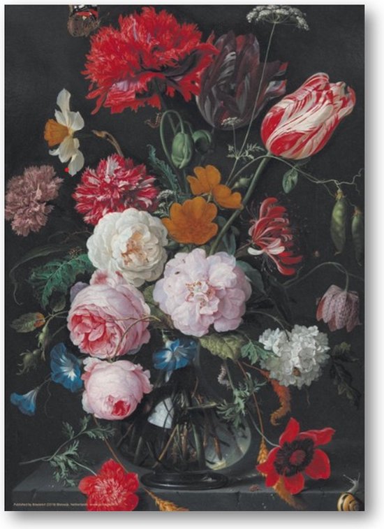 Jan Davidsz de Heem Nature morte aux fleurs Affiche de luxe imprimée sur papier impression d'art 50x70cm 250grammes