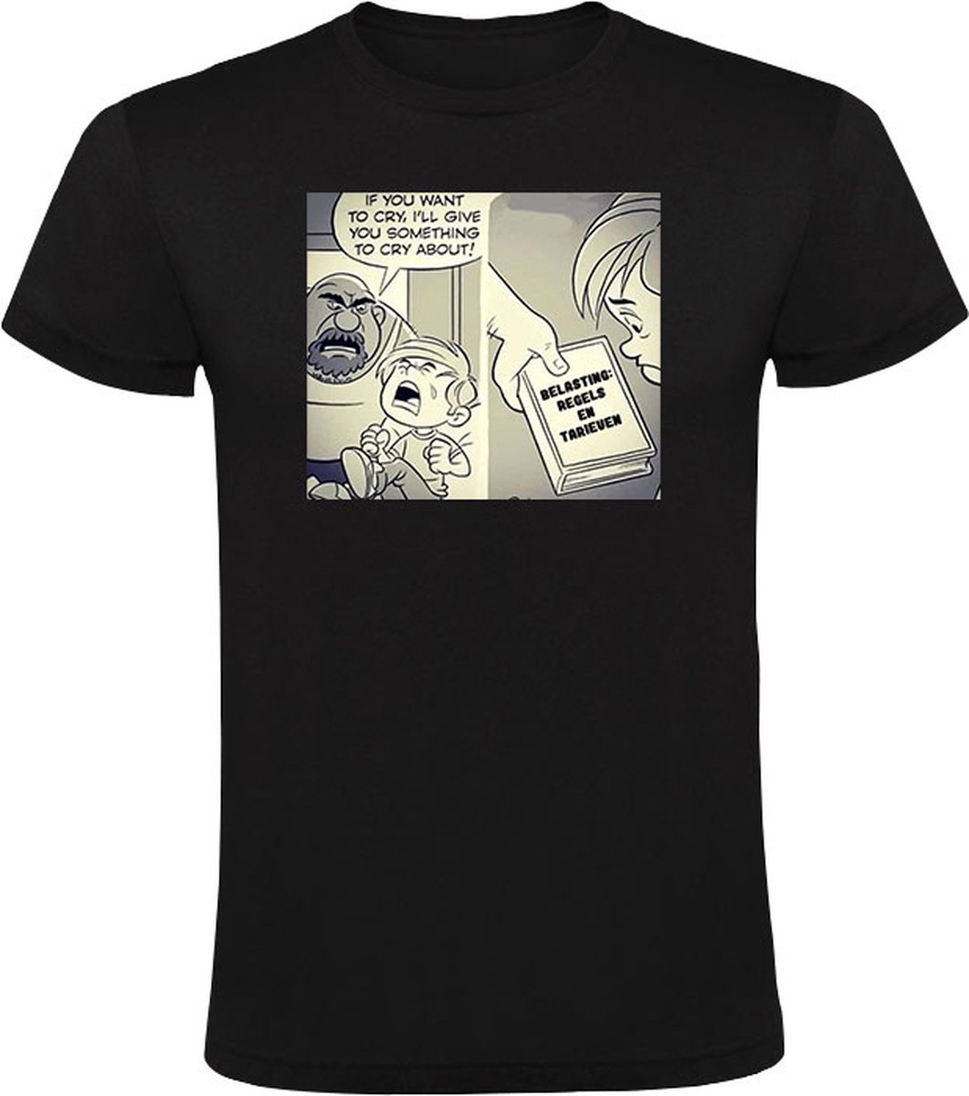 Belasting regels en tarieven Heren T-shirt - ondernemer - bedrijf - baby - huilen - humor - grappig