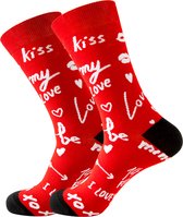 Chaussettes Rouges avec des textes d'amour comme I love you, Special One et XoXo - Taille 38- 44 - Cadeau Saint Valentin pour Hem ou Cheveux