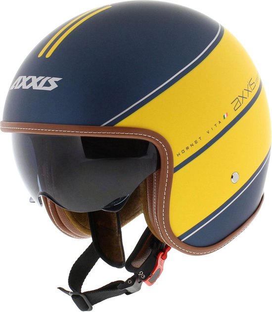 Axxis Hornet SV jethelm Vita mat geel blauw L - Motorhelm / Scooterhelm
