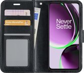 Hoes Geschikt voor OnePlus Nord CE 3 Lite Hoesje Book Case Hoes Flip Cover Wallet Bookcase - Zwart