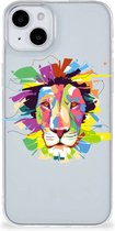Telefoonhoesje Geschikt voor iPhone 15 Back Cover Siliconen Hoesje Super als Cadeautjes voor Jongens Lion Color