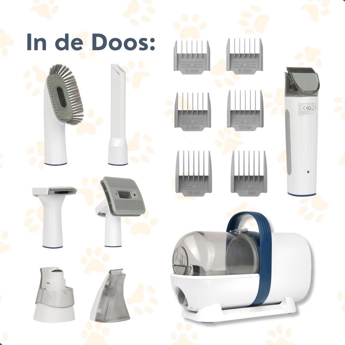 Oneisall Toilettage pour chien avec aspirateur - Kit de toilettage  professionnel 7 en