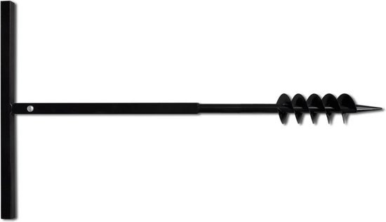 vidaXL-Grondboor-met-handgreep-250-mm-staal-zwart - vidaXL