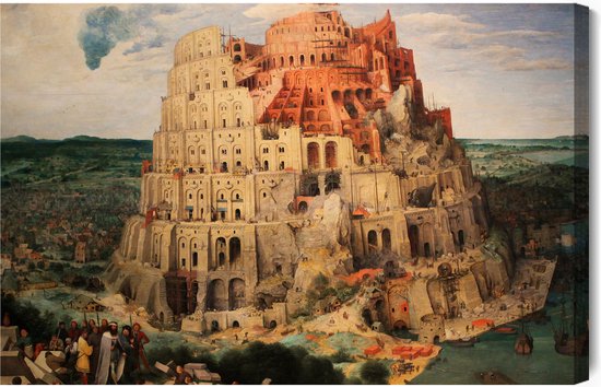 Schilderijkoning - Canvas Schilderij Pieter Bruegel De Toren Van Babel