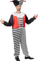 Funidelia | Harlekijnkostuum Voor voor mannen  Clowns, Circus, Originele en Leuke - Kostuum voor Volwassenen Accessoire verkleedkleding en rekwisieten voor Halloween, carnaval & feesten - Maat XL - Zwart