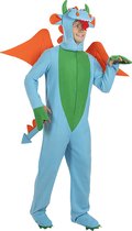 Funidelia | Drakenkostuum voor mannen - Dieren - Kostuum voor Volwassenen Accessoire verkleedkleding en rekwisieten voor Halloween, carnaval & feesten - Maat S - M - Blauw