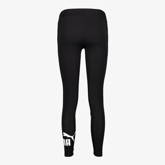 Zwarte PUMA legging met wit PUMA-logo op de linker broekspijp.