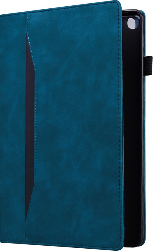 Case2go - Housse pour Apple iPad 10.2 (2021/2020/2019) - Business Wallet Book Case - Avec porte-carte - Blauw foncé