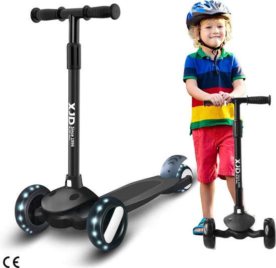 Trottinette à pied pliable avec roues clignotantes pour enfants